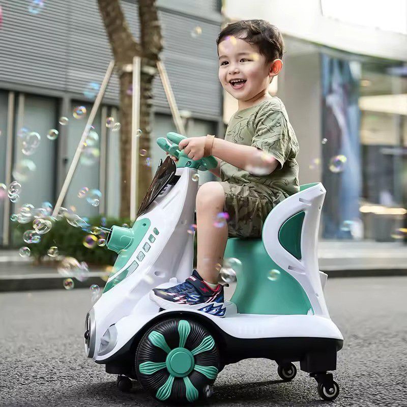 Electric Ride-On Scooter for Kids with Bubble Blower ©
