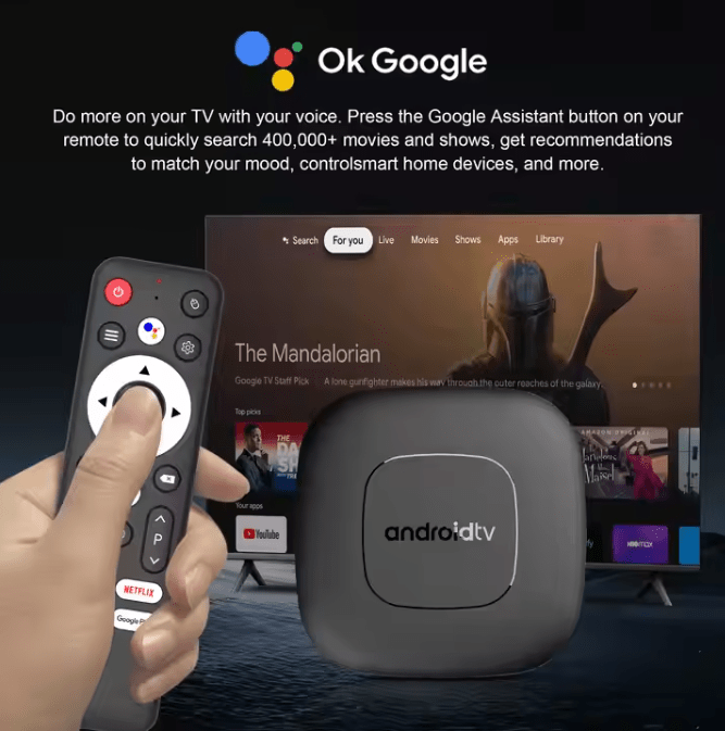 ONN - جهاز بث عالي الدقة بالكامل مع Google TV