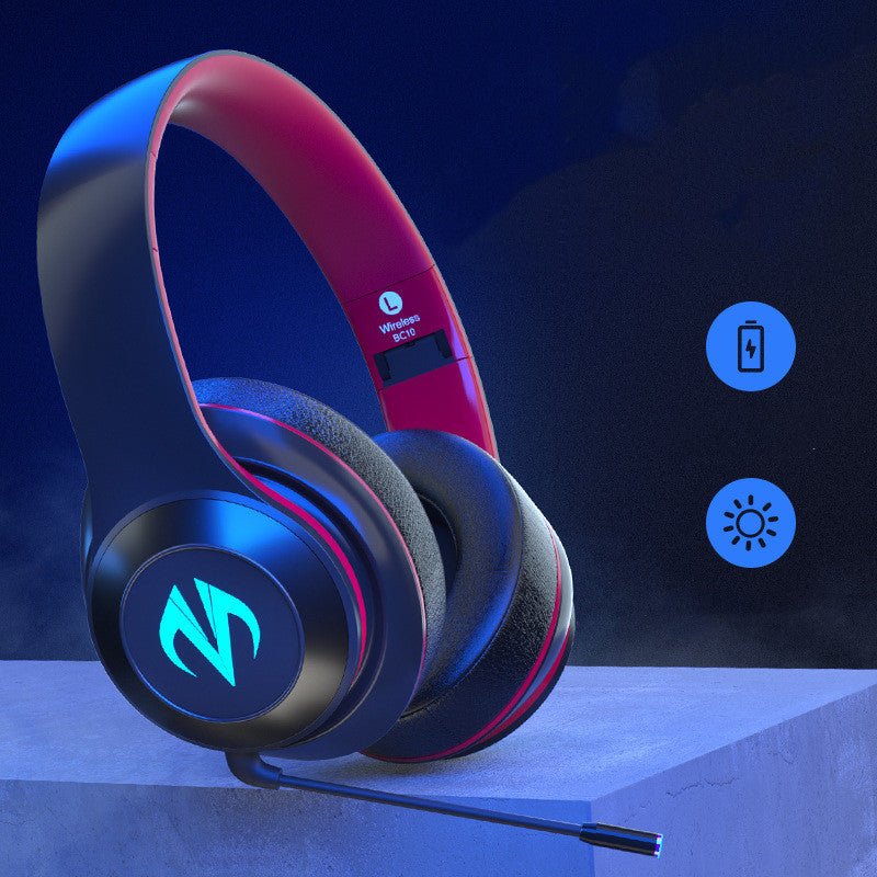 Wireless Headset Bluetooth Sports Gaming Headset Low-Latency Music Light-Emitting Headset