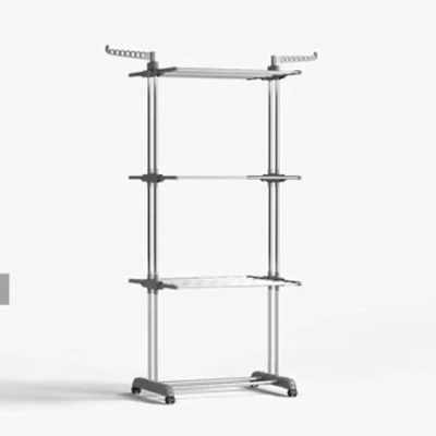 6-Tier Foldable Clothes Drying Rack with Wheels ©