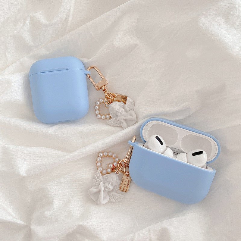 Compatible with Apple, Compatible with Apple , Little Angel Earphone Cover Suitable For Airpods Protective Cover  Personality Creative Female Tide Soft Shell Silicone