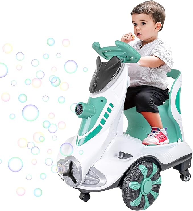 Electric Ride-On Scooter for Kids with Bubble Blower ©